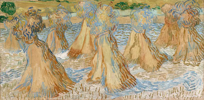 Sheaves of Wheat (July 1890) by Vincent van Gogh